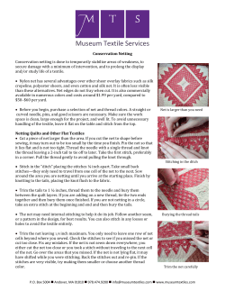 Press Release - Museum Textile Services