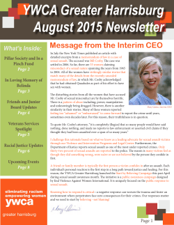 August 2015 Newsletter - The YWCA of Greater Harrisburg