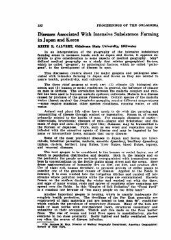 Diseases Associated with Intensive Subsistence Farming in Japan