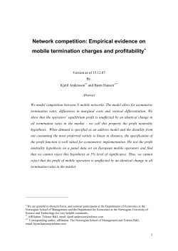 Network competition: Empirical evidence on mobile termination