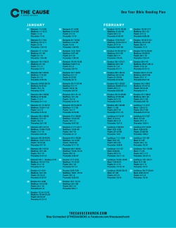 One Year Bible - the cause church