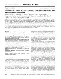 EBARDenovo: highly accurate de novo assembly of RNA