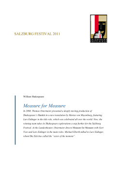 Measure for Measure - Salzburger Festspiele