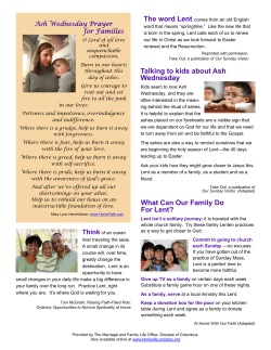 The word Lent - Roman Catholic Diocese of Columbus