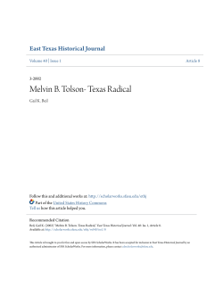 Melvin B. Tolson- Texas Radical