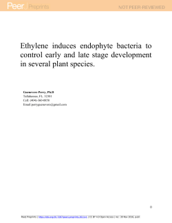 Ethylene induces endophyte bacteria to control early and