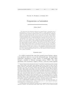 Corporations as Lawmakers - Harvard International Law Journal