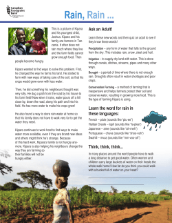 Rain, Rain - Canadian Foodgrains Bank
