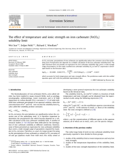 The effect of temperature and ionic strength on iron carbonate