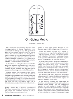 On Going Metric