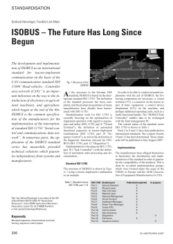 ISOBUS – The Future Has Long Since Begun