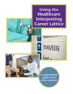 Healthcare Interpreting Career Lattice