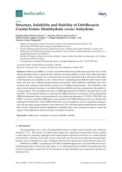 Structure, Solubility and Stability of Orbifloxacin Crystal Forms