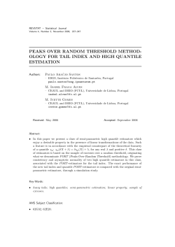 PEAKS OVER RANDOM THRESHOLD METHOD
