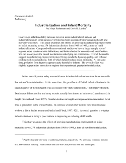Industrialization and Infant Mortality