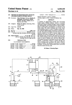 Method of regenerating etchant and recovering etched metal