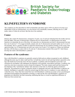klinefelter`s syndrome