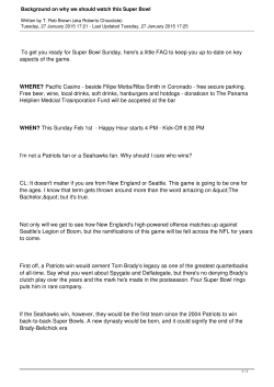 Background on why we should watch this Super Bowl