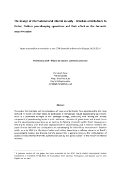 The linkage of international and internal security &ndash; Brazilian