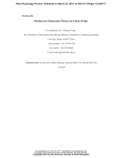 Postharvest Senescence Process in Citrus Fruits