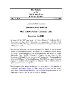 this issue. - The Bulletin of the North American Chekhov