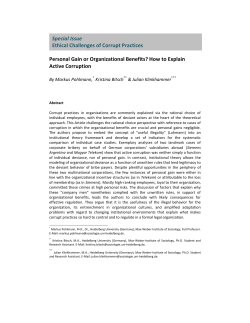 Personal Gain or Organizational Benefits? How to Explain Active