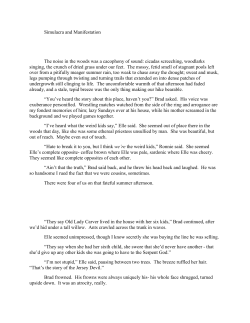 Simulacra and Manifestation - Oklahoma State University