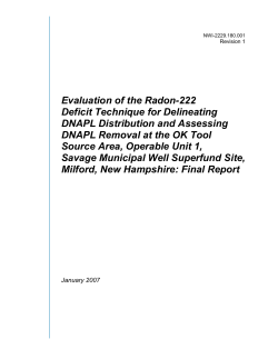 Evaluation of the Radon-222 Deficit Technique for - CLU-IN