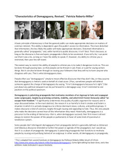 Characteristics of Demagoguery