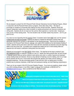 Dear Families - Plymouth Public Schools