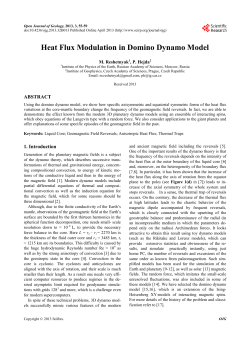 Heat Flux Modulation in Domino Dynamo Model