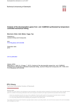 Analysis of the decomposition gases from and