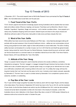 Top 13 Trends of 2013
