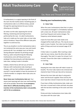 Adult Tracheostomy Care