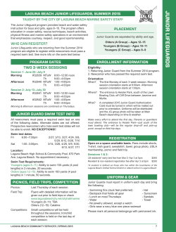 junior life gu ards - City of Laguna Beach