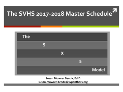 The SVHS 2017-2018 Master Schedule