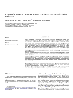 A process for managing interaction between experimenters to