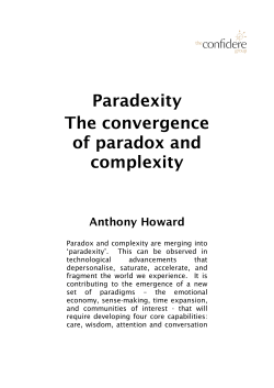 Paradexity The convergence of paradox and complexity