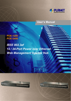 POE-1200/2400 User Manual
