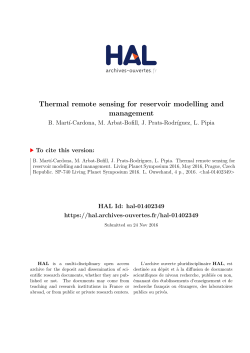 Thermal remote sensing for reservoir modelling and management