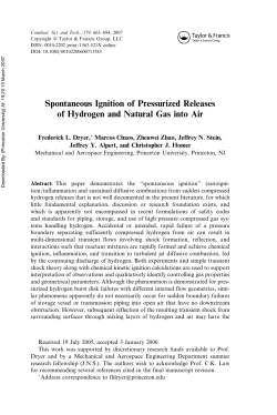 Spontaneous Ignition of Pressurized Releases of Hydrogen and