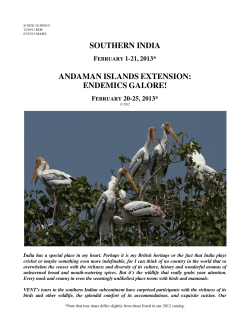 Itinerary: PDF - Victor Emanuel Nature Tours