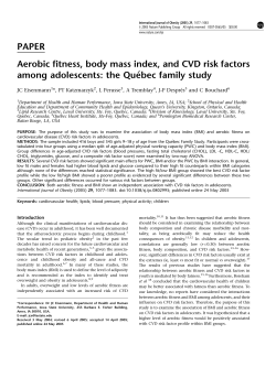 Aerobic fitness, BMI, and CVD risk factors among adolescents