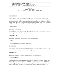 Pima County Records - Arizona Historical Society
