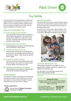 Toy Safety - Kidsafe WA