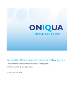 Rationalize Maintenance Inventories with Analytics