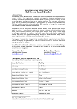 Modern social work practice website documents