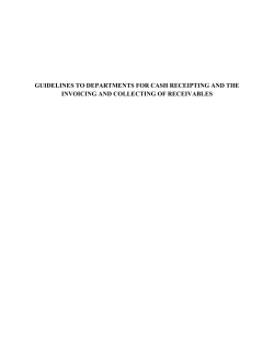 guidelines to departments for cash receipting and the