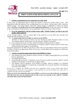first steps for demanding asylum
