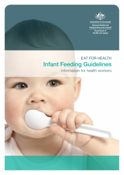 Infant Feeding Guidelines. Canberra